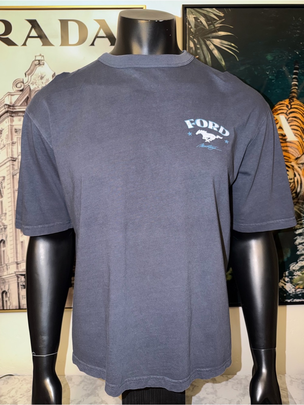 Old Navy Ford Graphic Short-Sleeve Tee - Black with Light Blue Logo